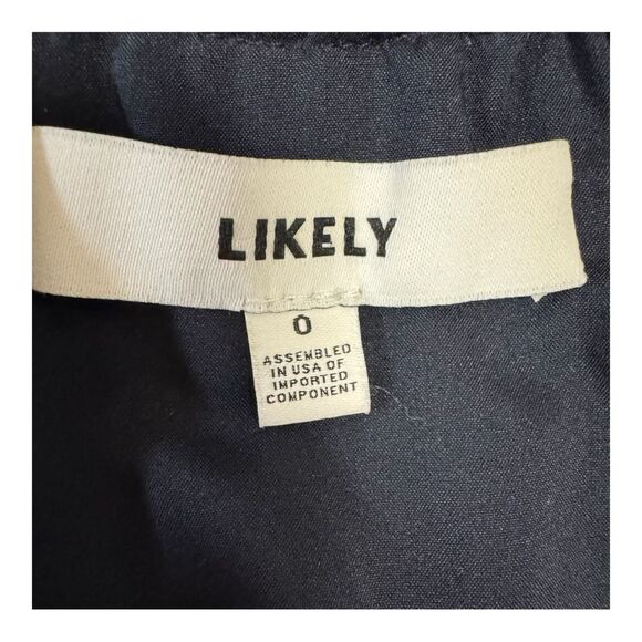 Likely Navy Halter Wedding Guest Blouson Dress Size 0 - Picture 4 of 8